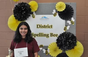 Local Teen Nina Bhatia Shines as SUSD Spelling Bee Champion Nina Bhatia, 8th grade, 2024 SUSD Spelling Bee champion. Photo courtesy of SUSD.